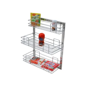 MULTIPURPOSE PULL OUT BASKET 24″ HEIGHT X 20″ WIDTH WITH THREE BASKETS OF 8 INCH