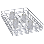 Glass Basket ( 4″ Height X 21″ Width X 20″ Depth ) Stainless Steel