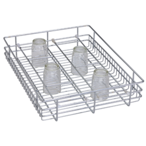 Glass Basket ( 4″ Height X 19″ Width X 20″ Depth ) Stainless Steel