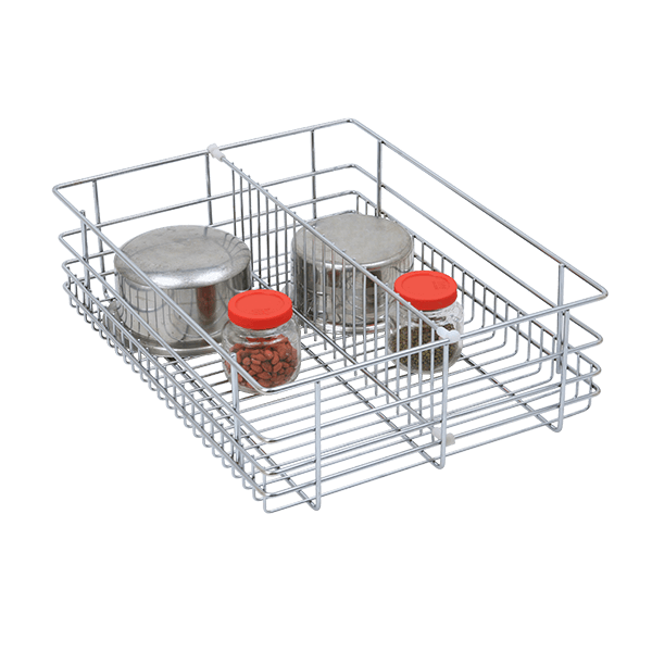 Partition Drawer Basket (8″ Height X 21″ Width X 20″ Depth) 6mm wire Stainless Steel