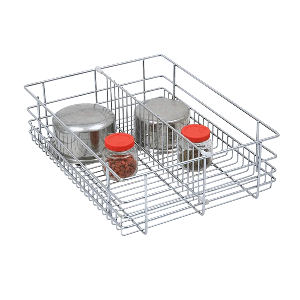 Partition Drawer Basket (8″ Height X 21″ Width X 20″ Depth) 6mm wire Stainless Steel