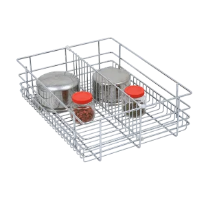 Partition Drawer Basket (4″ Height X 21″ Width X 20″ Depth) 6mm wire Stainless Steel