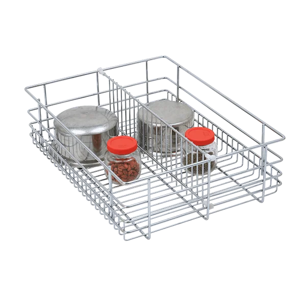 Partition Drawer Basket (8″ Height X 17″ Width X 20″ Depth) 6mm wire Stainless Steel