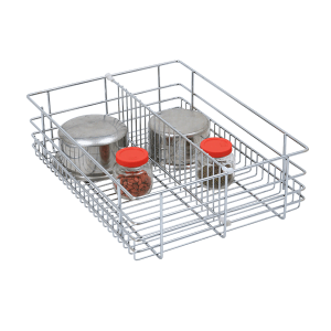 Partition Drawer Basket (4″ Height X 12″ Width X 20″ Depth) 6mm wire Stainless Steel