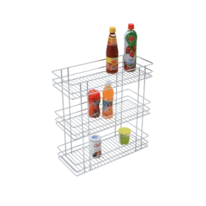 TRIPLE BASKET PULL-OUT (21″ HEIGHT X 8″ WIDTH X 20″ DEPTH) STAINLESS STEEL