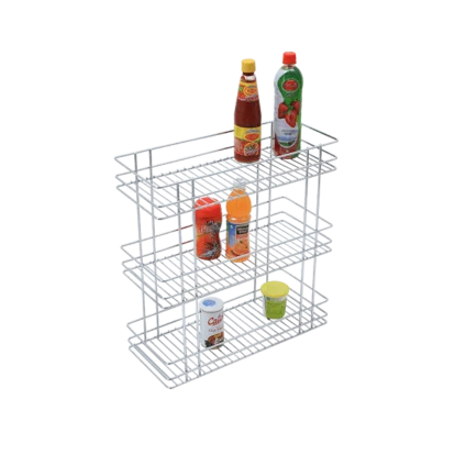 TRIPLE BASKET PULL-OUT (21″ HEIGHT X 8″ WIDTH X 20″ DEPTH) STAINLESS STEEL