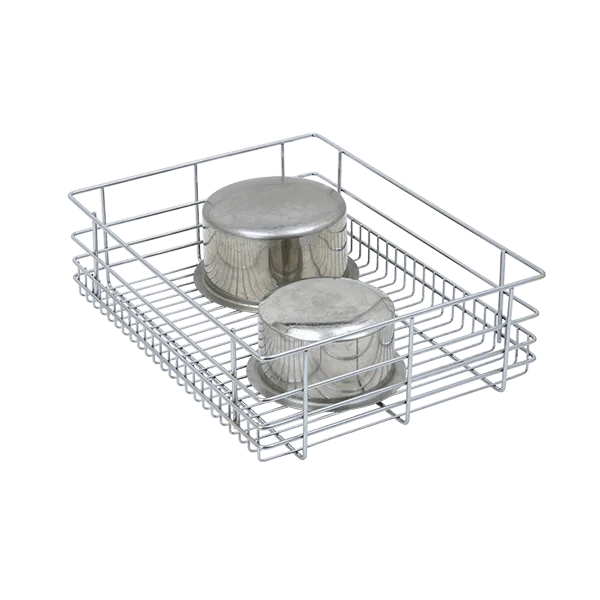 PLAIN DRAWER BASKET (6″ HEIGHT X 19″ WIDTH X 20″ DEPTH) 6MM WIRE STAINLESS STEEL