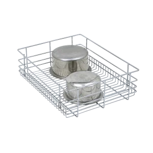 PLAIN DRAWER BASKET (4″ HEIGHT X 19″ WIDTH X 20″ DEPTH) 6MM WIRE STAINLESS STEEL