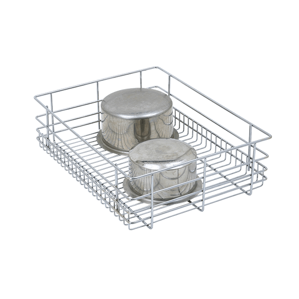 PLAIN DRAWER BASKET (6″ HEIGHT 15″ WIDTH 20″ DEPTH) 6MM WIRE STAINLESS STEEL