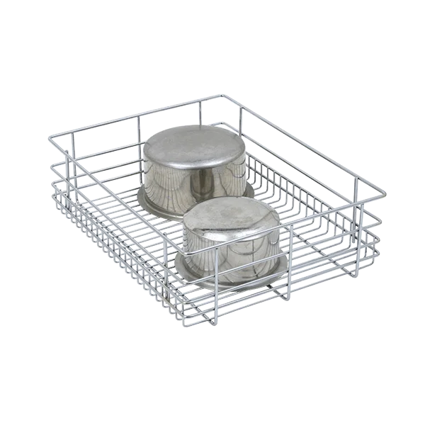 PLAIN DRAWER BASKET (6″ HEIGHT 15″ WIDTH 20″ DEPTH) 6MM WIRE STAINLESS STEEL