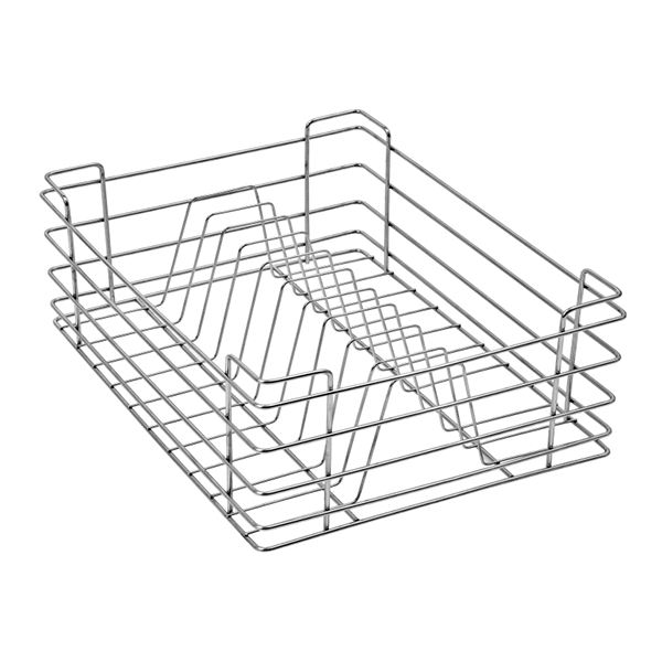 PLATE BASKET (6″ HEIGHT X 21″ WIDTH X 20″ DEPTH) 5MM WIRE STAINLESS STEEL