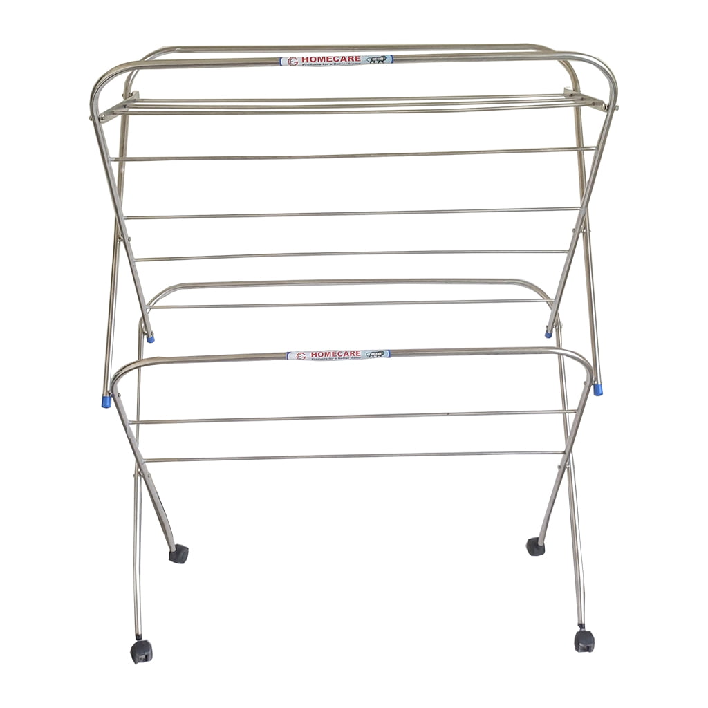 Homecare Pure Stainless Steel Cloth Stand - Urban Bageecha