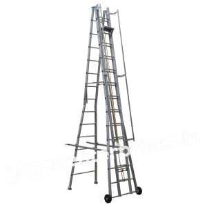 Aluminum A-Type Self Suppoting Extension Ladder with Handrail