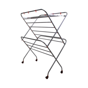 Homecare Stainless Steel Cloth Drying Stand 16-4 Rods 7 Soot Pipe 3 Feet Width With Wheels (New Model)