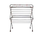 Homecare Stainless Steel Cloth Drying Stand 16-4 Rods 7 Soot Pipe 4 Feet Width With Wheels (New Model)