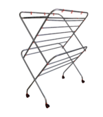 Homecare Stainless Steel Cloth Drying Stand 16-4 Rods 7 Soot Pipe 3 Feet Width With Wheels (New Model)