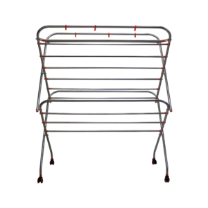 Homecare Stainless Steel Cloth Drying Stand 16-4 Rods 7 Soot Pipe 4 Feet Width With Wheels (New Model)