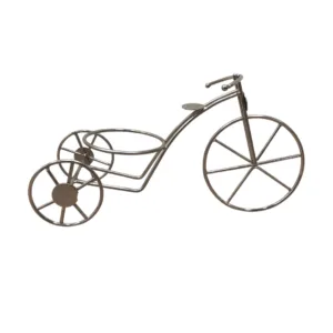 Stainless Steel Small Cycle Pot Stand for Garden and Home Decor.