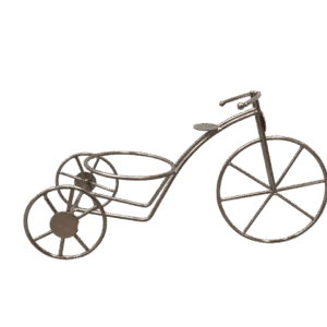 Stainless Steel Small Cycle Pot Stand – Elegant Decorative Planter Holder.