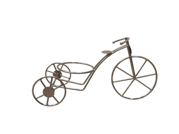 Stainless Steel Small Cycle Pot Stand – Elegant Decorative Planter Holder.
