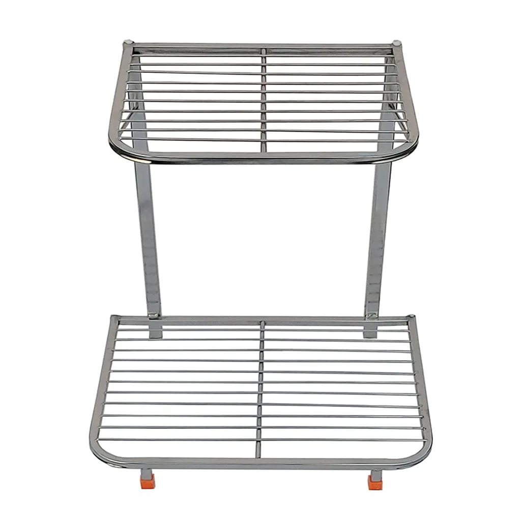 Inverter battery stand with dual platform design for home and office power backup setups.